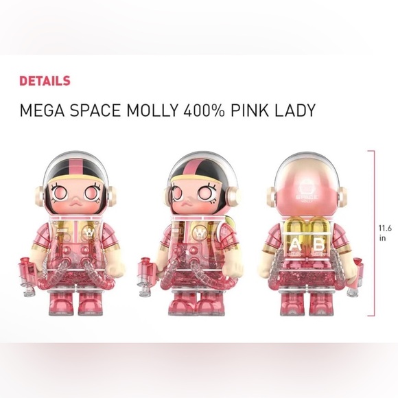 2022 Mega Space Molly 400% - Soda Drinks Series - Pink Lady